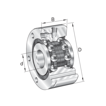 High precision axial contact thrust bearing Series: ZKLF..-2RS